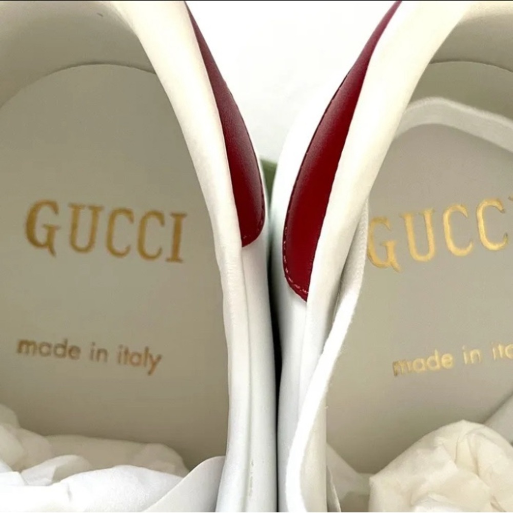 Preowned Gucci 100th anniversary limited edition ace sneakers size 8.5 US/8.0 UK - Picture 2 of 5